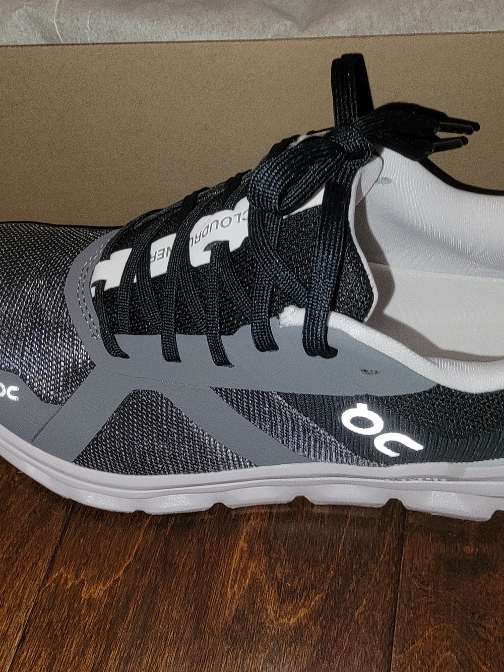 On Women’s Cloudrunner Athletic Shoes - Black & Gray - Picture 3 of 8